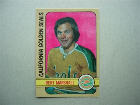 1972 73 O PEE CHEE NHL HOCKEY CARD 130 BERT MARSHALL NM SHARP 72 73