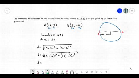 Distancia Entre Dos Puntos Calcular Diámetro Y Perímetro De Un Circulo