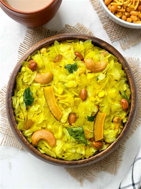 Poha Chivda Recipe Namkeen Indian Veggie Delight