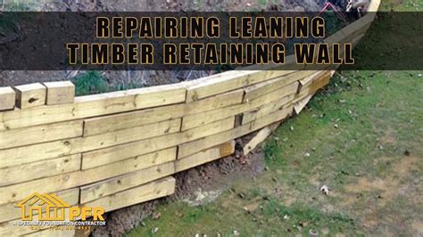 Repairing Leaning Timber Retaining Wall Charlotte Nc Youtube