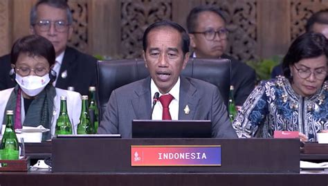 Buka Sesi Iii Ktt G Indonesia Presiden Jokowi Serukan Stop The War