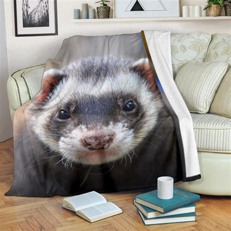 Ferret Blanket Ferret Throw Blanket Ferret Fleece Blanket Etsy