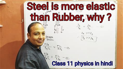 Why Steel Is More Elastic Than Rubber Elasticity Class Youtube