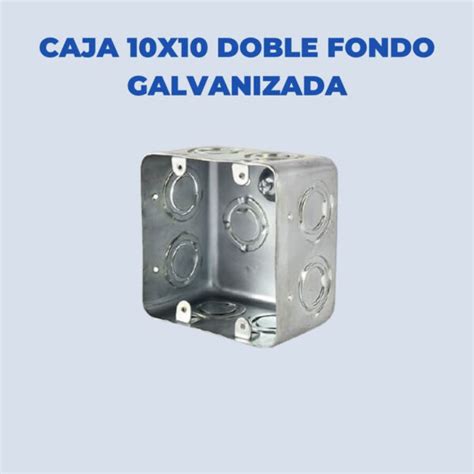 Caja 10X10 Doble Fondo Galvanizada Homologada DISUCTRONICOS