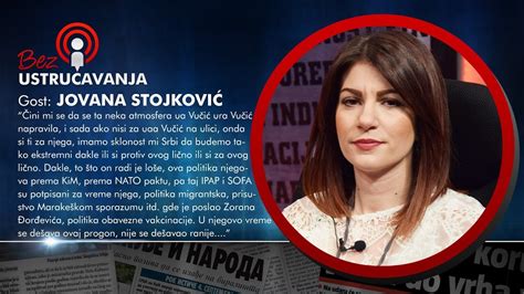 BEZ USTRUČAVANJA Jovana Stojković Obično nas Srbe krene da okuplja