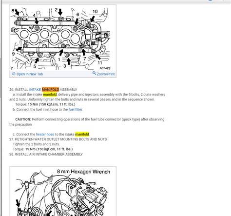 Intake Manifold Torque Specs And Tightening Sequence