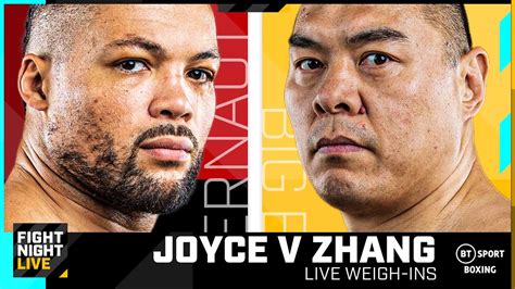 Live Joe Joyce V Zhilei Zhang Weigh Ins 🔥 Joycezhang Final Face Off