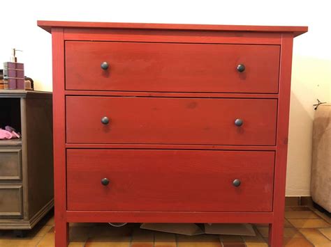 Ikea Hemnes Kommode Rot Kaufen Auf Ricardo