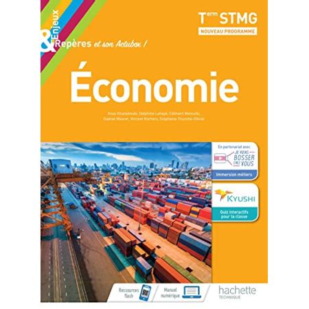 Enjeux et Repères Économie Terminale STMG Livre élève Éd 2020