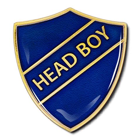 Head Boy Shield Badge By School Badges Uk