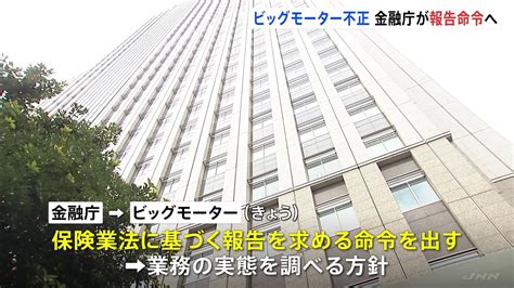 ビッグモーター不正問題 金融庁がビッグモーターと損保会社7社に報告徴求命令へ Tbs News Dig