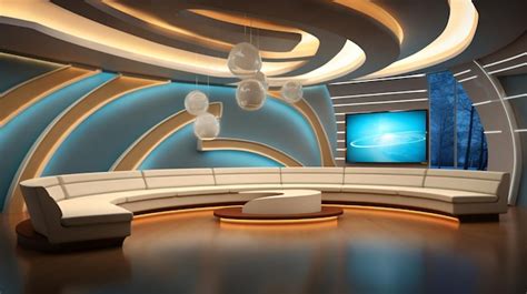 Premium Photo | TV news studio design