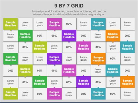 9 By 7 Grid for PowerPoint and Google Slides - PPT Slides