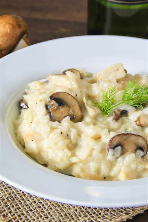 Chicken Risotto with Mushrooms - Simply Home Cooked