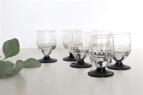 Ensemble De Verres Liqueur Verre Pieds Vintage Bistrot Verre