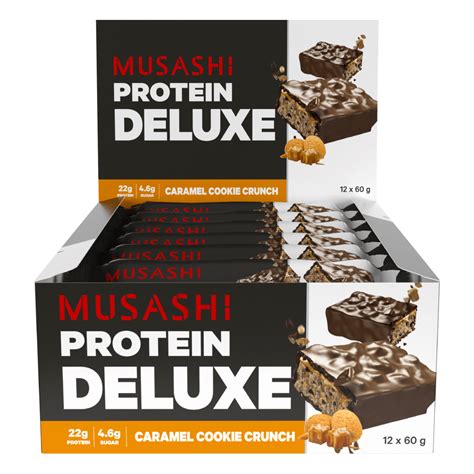 Musashi Deluxe Protein X G Bars Caramel Cookie Crunch Flavour