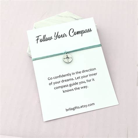 Follow Your Compass Bracelet Graduation Ts Graduation Bracelet