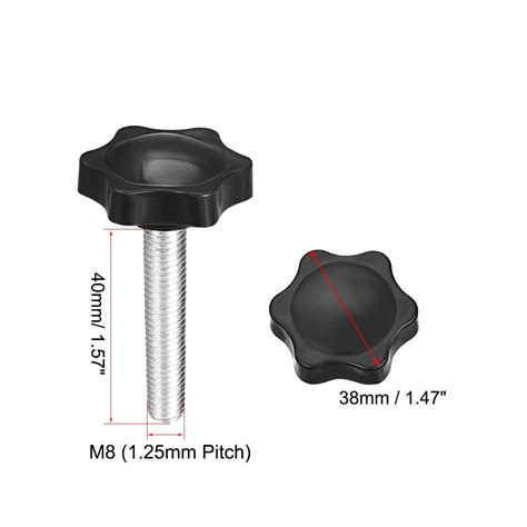 Snapklik Uxcell Clamping Screw Knob Mm Dia Plum Hex Shaped