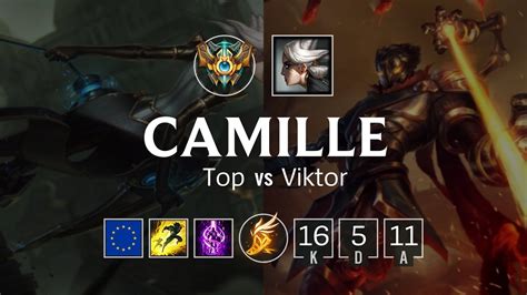 Camille Top Vs Viktor Euw Challenger Patch 8 23 Youtube