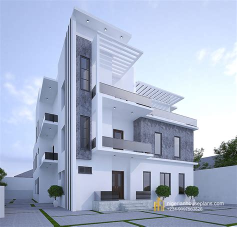 5 bedroom duplex with pent floor (CS-5803) - NIGERIAN HOUSE PLANS