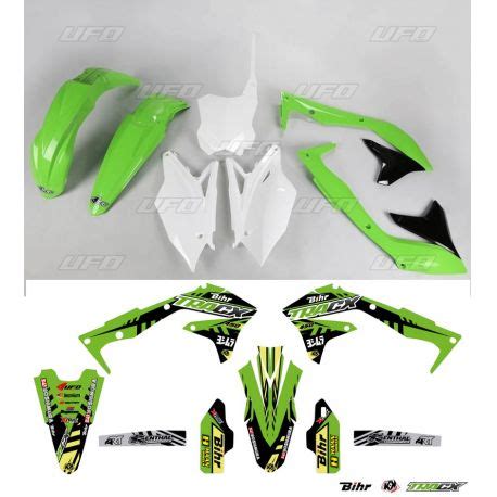 Kit Plastiques Complet Ufo Avec Kit D Co Moto Cross Kawasaki Kxf Kx