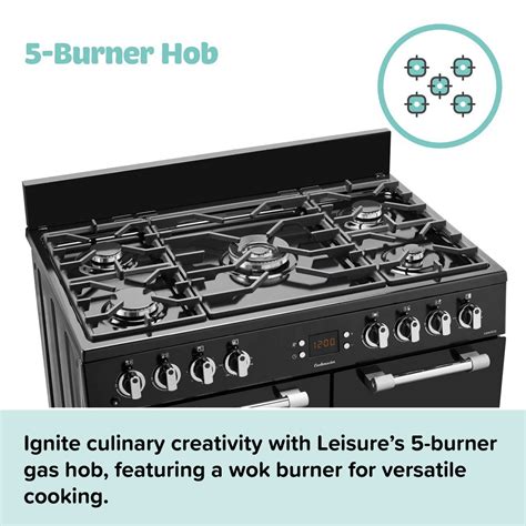 Leisure Ck F X Cookmaster Cm Dual Fuel Range Cooker Burners