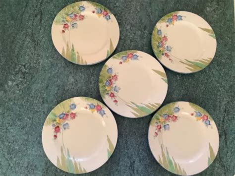 Art Deco Dubarry Crown Devon Fieldings Plates X Diameter