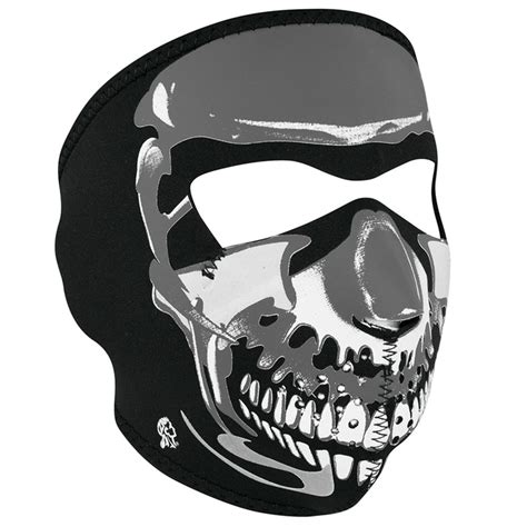 Neoprene Chrome Skull Face Mask Camouflageca