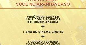 Cadastrar Promo O Kinoplex E Voc No Aranhaverso Ano Cinema Gr Tis