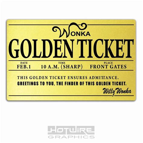 Printable Golden Ticket Template