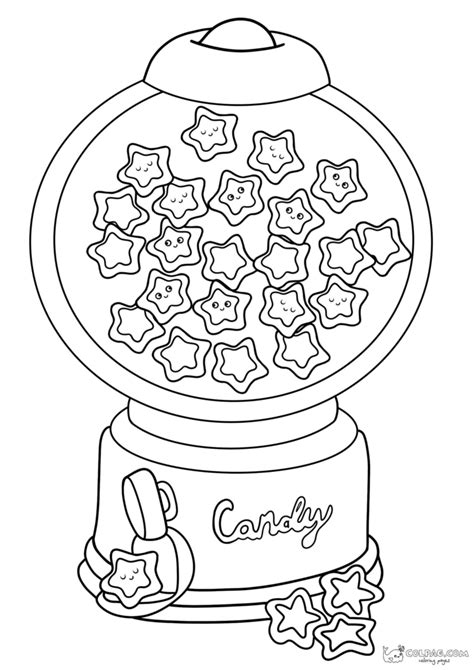 Gumball Machine Printable Coloring Pages