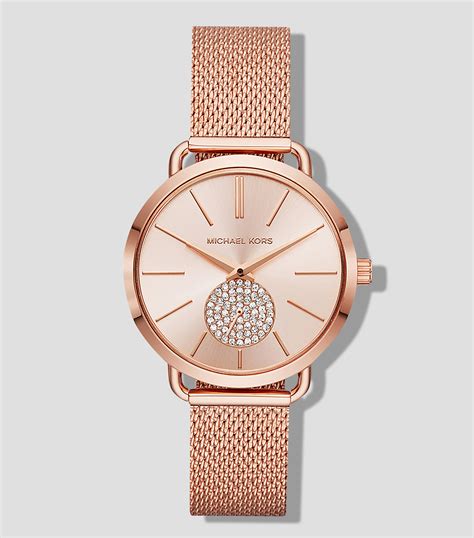 Michael Kors Reloj Para Mujer Portia De Vestir Rosa Cristales El Palacio De Hierro