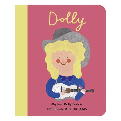 the cover of dolly's book, my first dolly potton little people big dreams