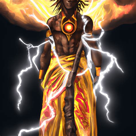 Orisha Shango Dios Del Fuego Rey Del Trueno Y El Rayo Realista