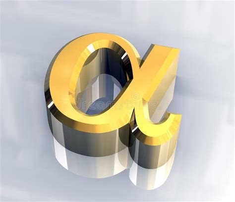 Alpha Symbol Gold D Stock Illustrations Alpha Symbol Gold D