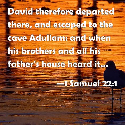 1 Samuel 221 David Therefore Departed There And Escaped To The Cave