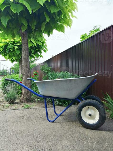 garden or steel construction on two wheels for the carriage of cargo 24684906 Stock Photo at ...