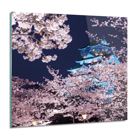 ArtprintCave Drzewa wiśnia Japan grafika Foto na szkle 60x60 cm