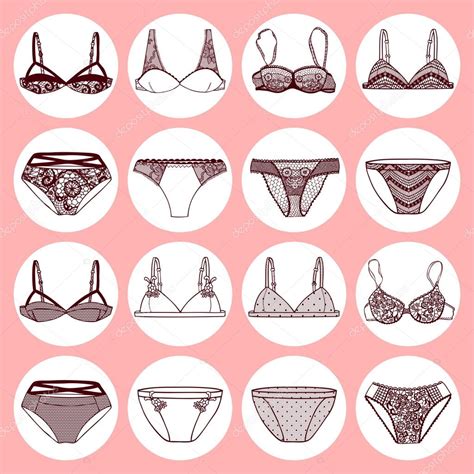 Set Of Lacy Sexy Bra And Panties Stock Vector By ©comotom0 55043927