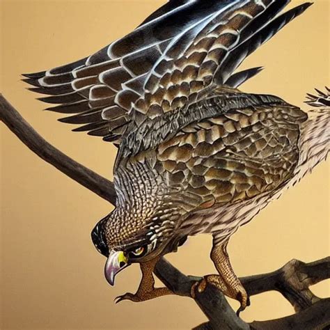 Hawk Morphed With A Rattlesnake Very Detailed And Stable Diffusion