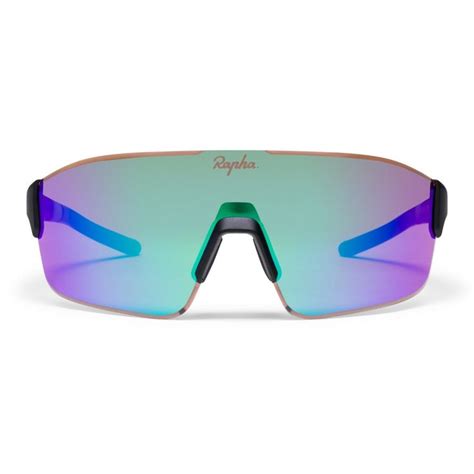 Rapha Pro Team Frameless Glasses Dark Navy Purple Green Lens Zer Xxdny