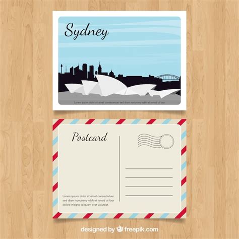 Plantilla De Postal De Viaje En Estilo Plano Vector Gratis