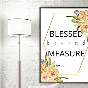 Blessed Beyond Measure Wall Art Modern Christian Printable Minimal Wall Art Minimal Home Decor ...