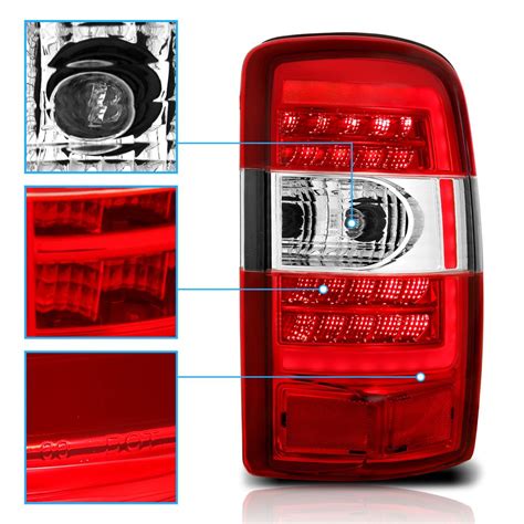 Chevy Tahoe Suburban Gmc Yukon C Bar Led Tail Lights Red