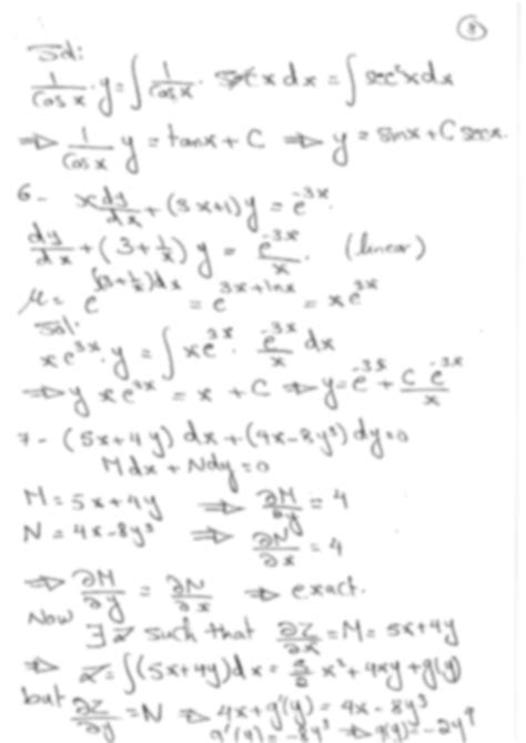 Solution First Order Differential Equation Sheet Solution Studypool