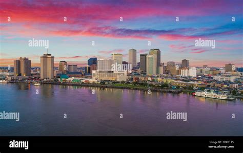 New Orleans Louisiana USA Downtown Drone Skyline Aerial Stock Photo