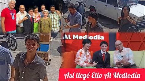 Así llegó Elio Veliz al programa de TV Al Mediodía YouTube