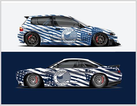 American Flag car wrap design 12960170 Vector Art at Vecteezy