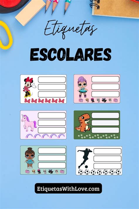 Etiquetas Escolares Para Imprimir GRATIS