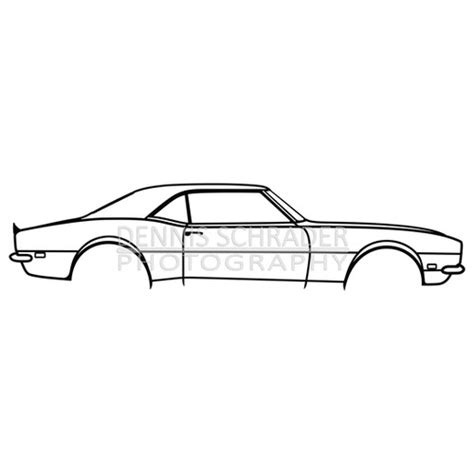 Chevrolet Camaro 1968 Digital Download Car Illustration Svg Vector